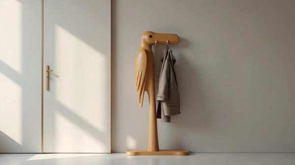 Un porte manteau perroquet moderne pour une entrée stylée